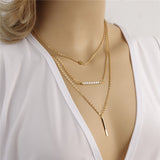 Personality Circle Lariat Pendant Gold Color High Quality Choker Necklace