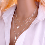 Personality Circle Lariat Pendant Gold Color High Quality Choker Necklace