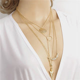 Hot Multilayer Coin Tassels Lariat Bar Necklaces Beads Choker Feather Pendants