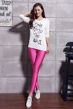 Hot Selling Fluorescent Shiny Leggings Spandex Shinny Elasticity