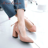 Pointed Toe High Heel Bow