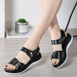 Comfortable Leather Casual Hook Loop Sandal