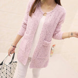 Long Sleeve Crochet Cardigan Knitted Sweater