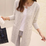 Long Sleeve Crochet Cardigan Knitted Sweater