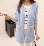 Long Sleeve Crochet Cardigan Knitted Sweater