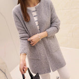 Long Sleeve Crochet Cardigan Knitted Sweater