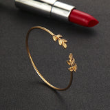 Elegant Bohemia Leaf Knot Hand Cuff Link Chain Charm Bracelet