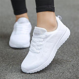 Breathable Walking Mesh Lace Up Flat Sneaker