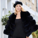 Real Fox Fur 4 Panels Natural Genuine Fox Fur