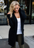 Long Sleeve Elegant Pocket Knitted High Quality Outerwear