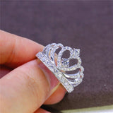 Crown Shape Rhinestone Crystal Ring