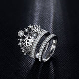 Top Quality Crystal Lmperial Crown Finger Ring Set