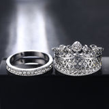 Top Quality Crystal Lmperial Crown Finger Ring Set