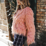 Mother and Daughter Shaggy Faux Fur Coat