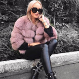 Real Fox Natural Fur Jacket Outerwear Overcoat