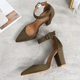 High Quality Flock Slip-On Shallow Wedding Party Heel