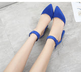 High Quality Flock Slip-On Shallow Wedding Party Heel