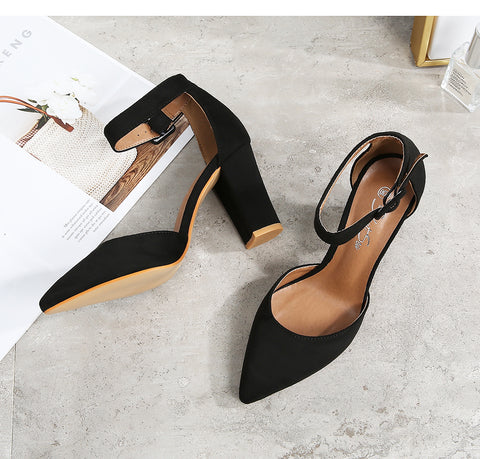 High Quality Flock Slip-On Shallow Wedding Party Heel