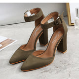 High Quality Flock Slip-On Shallow Wedding Party Heel