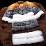 Natural Real Fox Fur Detachable Thick Genuine Fox Fur Jacket