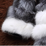 Natural Real Fox Fur Detachable Thick Genuine Fox Fur Jacket