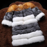 Natural Real Fox Fur Detachable Thick Genuine Fox Fur Jacket