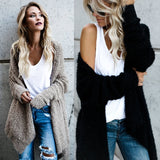 High Quality Mohair Knitted Long Sleeve Cardigans