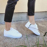 Vulcanize White Platform Casual Shoes