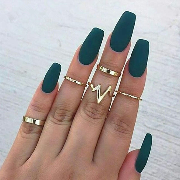 Wave Lightning Ring Set Finger Rings