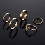 Wave Lightning Ring Set Finger Rings