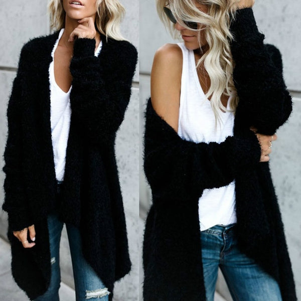 High Quality Mohair Knitted Long Sleeve Cardigans