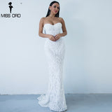 Sexy Bra Off Shoulder Retro Sequin Floor Length Party Dress