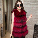 Real Fur Vest Natural Raccoon Thick Fur Parka