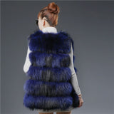 Real Fur Vest Natural Raccoon Thick Fur Parka