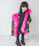 Faux Fur Liner Detachable Cotton Windbreaker Thick Warm Coat