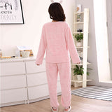 New Flannel Winter Cute Horse Long Sleeve Nightwear Set