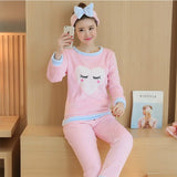 Winter Warm Cute Heart Lovely Couple Sleepwear Suit Unise