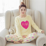 Flower Pullover Winter Warm Long Sleeve Soft Sleepwear