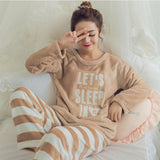 Flower Pullover Winter Warm Long Sleeve Soft Sleepwear