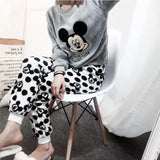 Flower Pullover Winter Warm Long Sleeve Soft Sleepwear