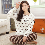 Flower Pullover Winter Warm Long Sleeve Soft Sleepwear