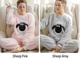 Cute Flannel Sheep Winter Warm Sleepwear Suit Unisex